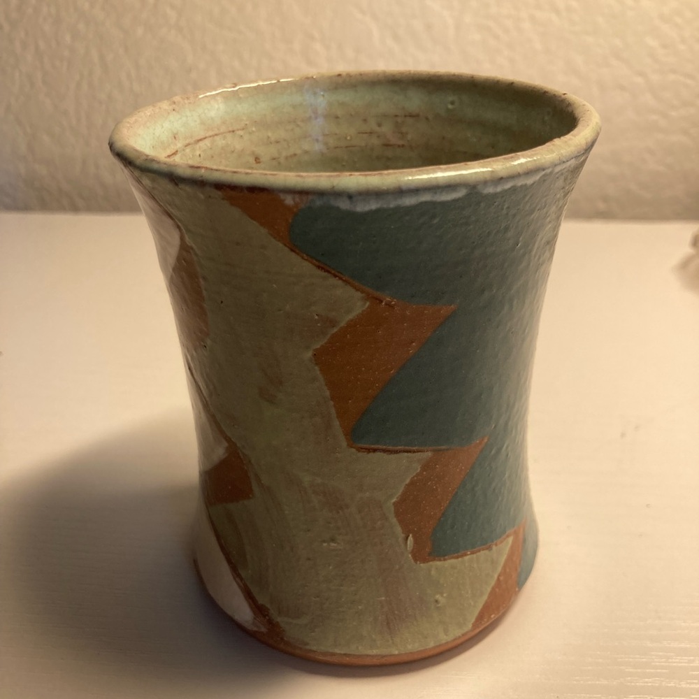 Vintage Signed Studio Pottery Cup Mug 1984